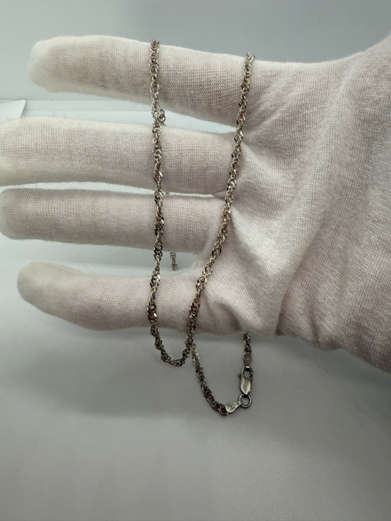 Vintage Signed 925 Milor Italian Sterling Silver 60 Italian Sterling Silver Milor Rope Chain Necklace - Twisted Rope Design